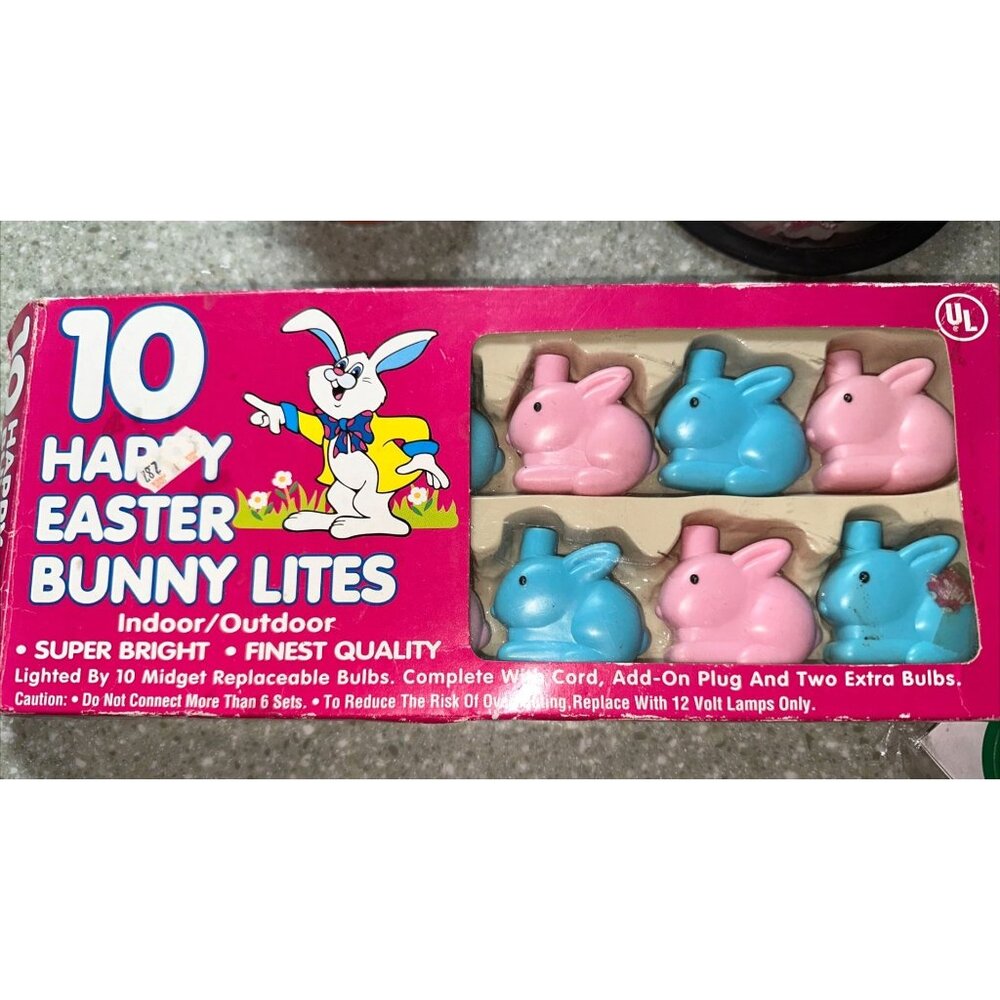 Happy Easter Bunny Replacement Molds Covers ONLY Original Box  Crafts Lights